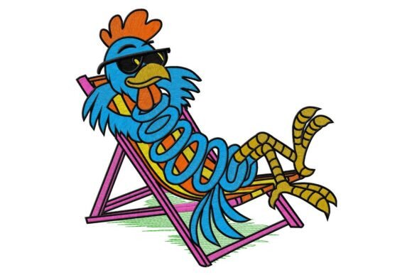 Cool Chicken Relaxing Embroidery Design Review