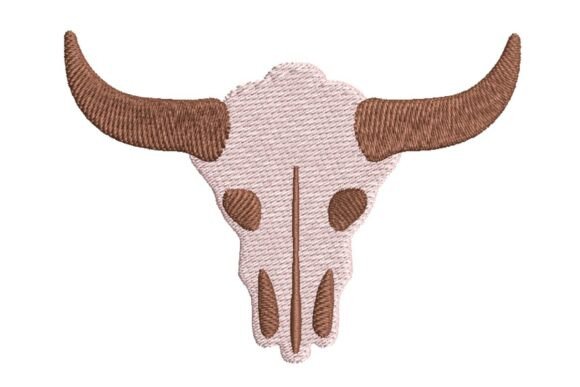 Cowgirl Pink Bison Skull Embroidery Design Review