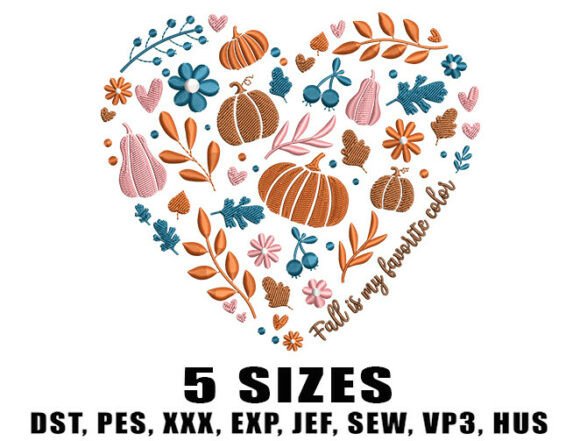 Fall Heart Shape Embroidery Designs Review