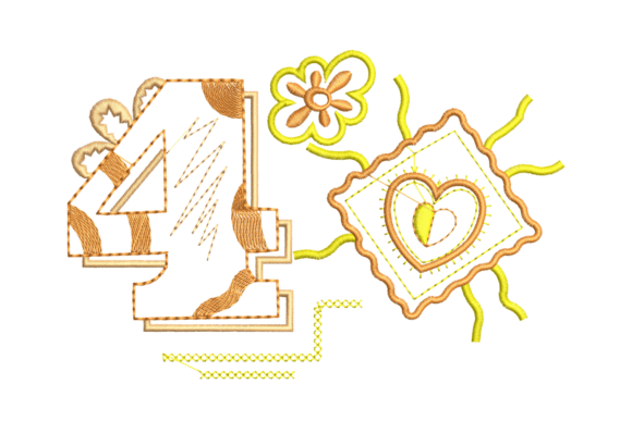 Number 4 Floral Embroidery Design Review