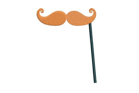 Orange Moustache on a Stick Embroidery Design Review