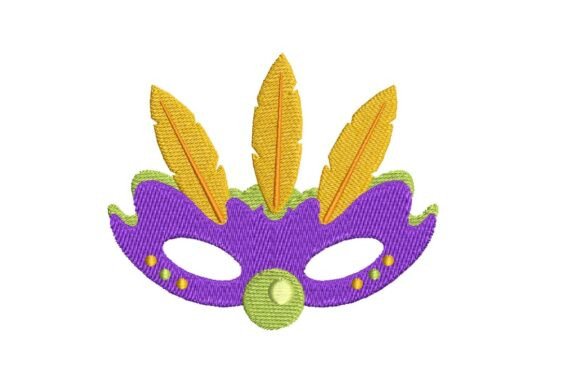 Purple Mardi Gras Mask Embroidery Design Review