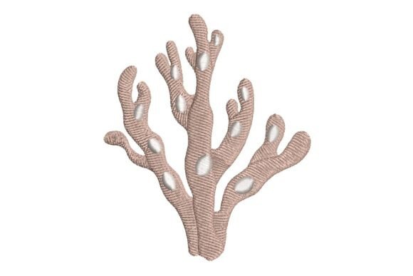 Stylized Fucus Seaweed Embroidery Design Review