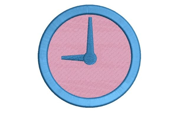 Stylized Wall Clock Embroidery Design Review