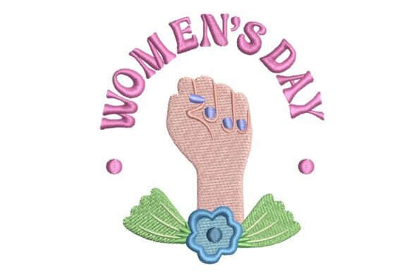 Women's Day Empowering Fist Embroidery